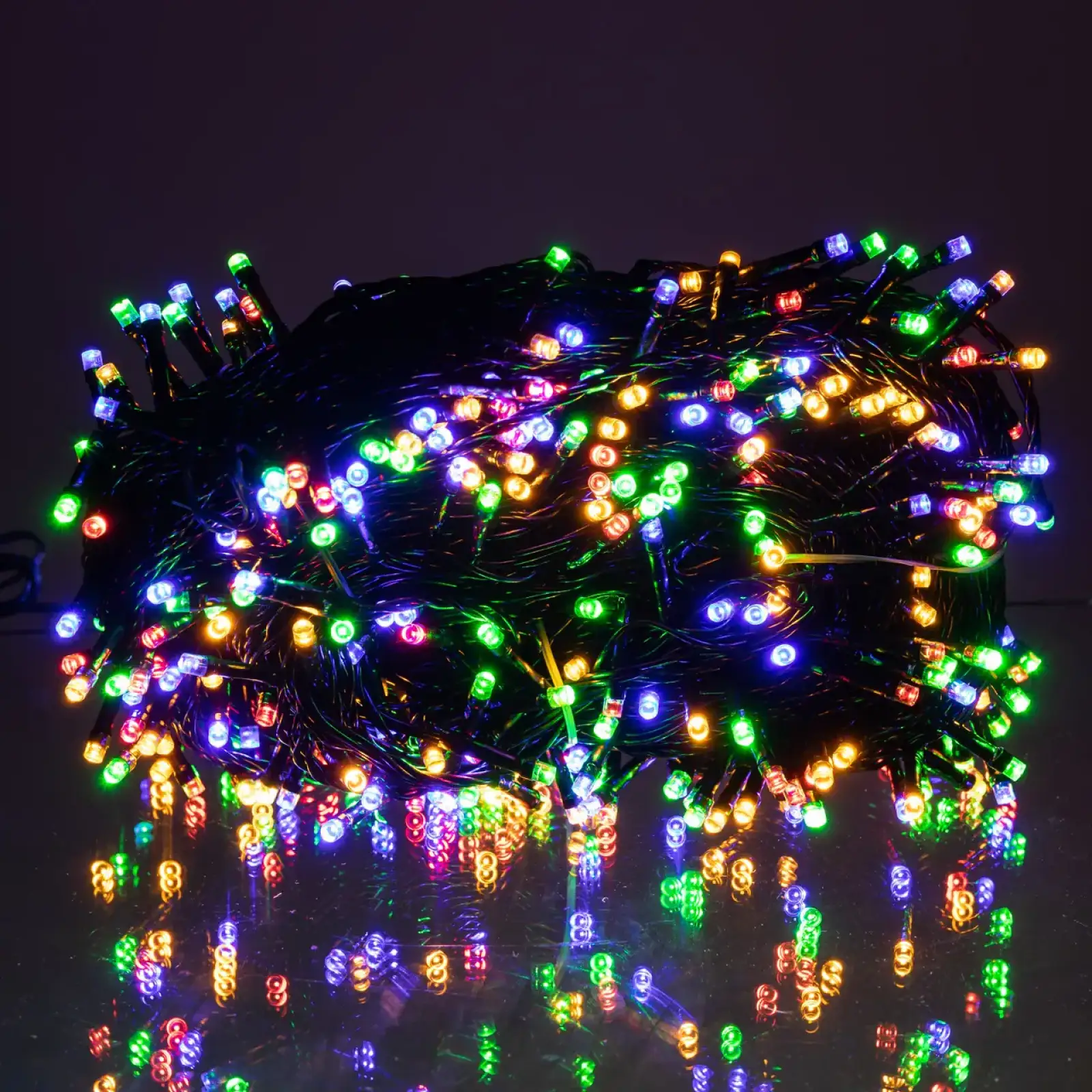 Гірлянда Різдвяна фея вулична 50 (м) 500 LED чорний провід Мультиколір CF500L50MBML Garlando UA
