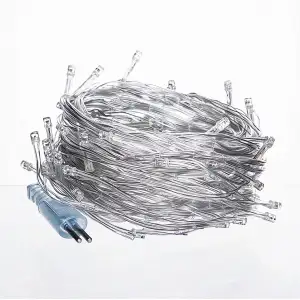 Новогодняя гирлянда комнатная нить 18 м 180 LED комнатная гирлянда белый провод Желтый свет W180LED18MWY Garlando UA