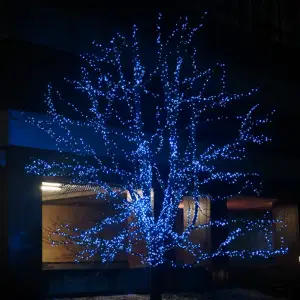 Новорічна гірлянда вулична 100 м 1000 LED із сонячною батареєю 8 режимів роботи чорний провід Синій SB1000L100MBBL Garlando UA