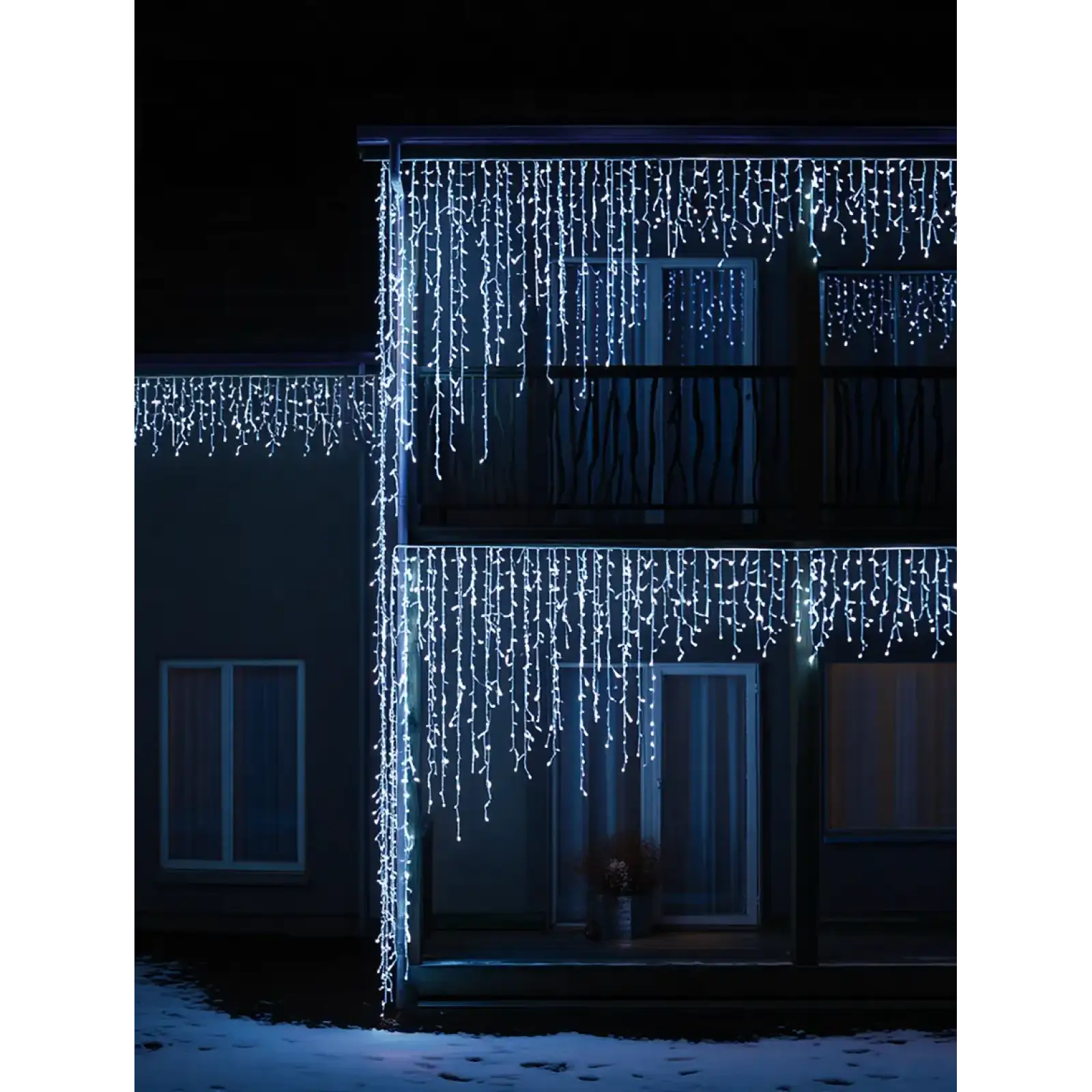 Вулична гірлянда Бахрома 36 м 600 LED білий провід Біле сяйво 36MWW Garlando UA