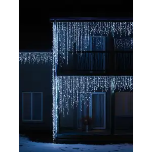 Вулична гірлянда Бахрома 36 м 600 LED білий провід Біле сяйво 36MWW Garlando UA