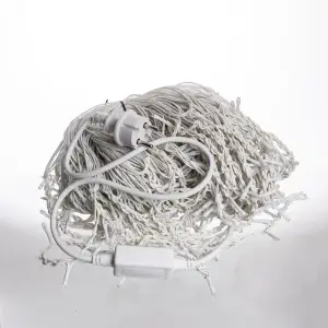 Вулична гірлянда Бахрома 36 м 600 LED білий провід Біле сяйво 36MWW Garlando UA