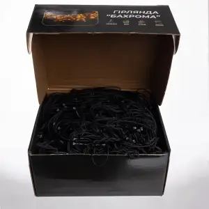 Новорічна гірлянда вулична Бахрома 36 м 600 LED чорний провід Мультиколор 36МBML Garlando UA