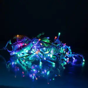 Новогодняя гирлянда уличная Бахрома 6 м 105 LED белый провод Мультиколор 6MWMLNEW Garlando UA
