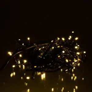 Новорічна гірлянда вулична Бахрома 6 м 105 LED чорний провід Жовтий 6МBY Garlando UA