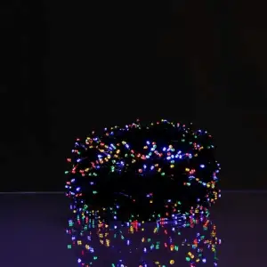 Новорічна гірлянда вулична 30 м 300 LED з сонячною батареєю чорний провід Мультиколір SB300L30MBML Garlando UA