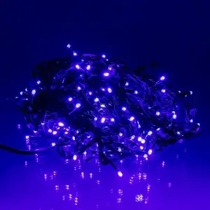 Уличная гирлянда бахрома 12 м 200 led черный провод Синий 12MBBL Garlando UA