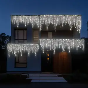 Уличная гирлянда Бахрома 20 м 335 LED белый провод Белый 20MWW Garlando UA