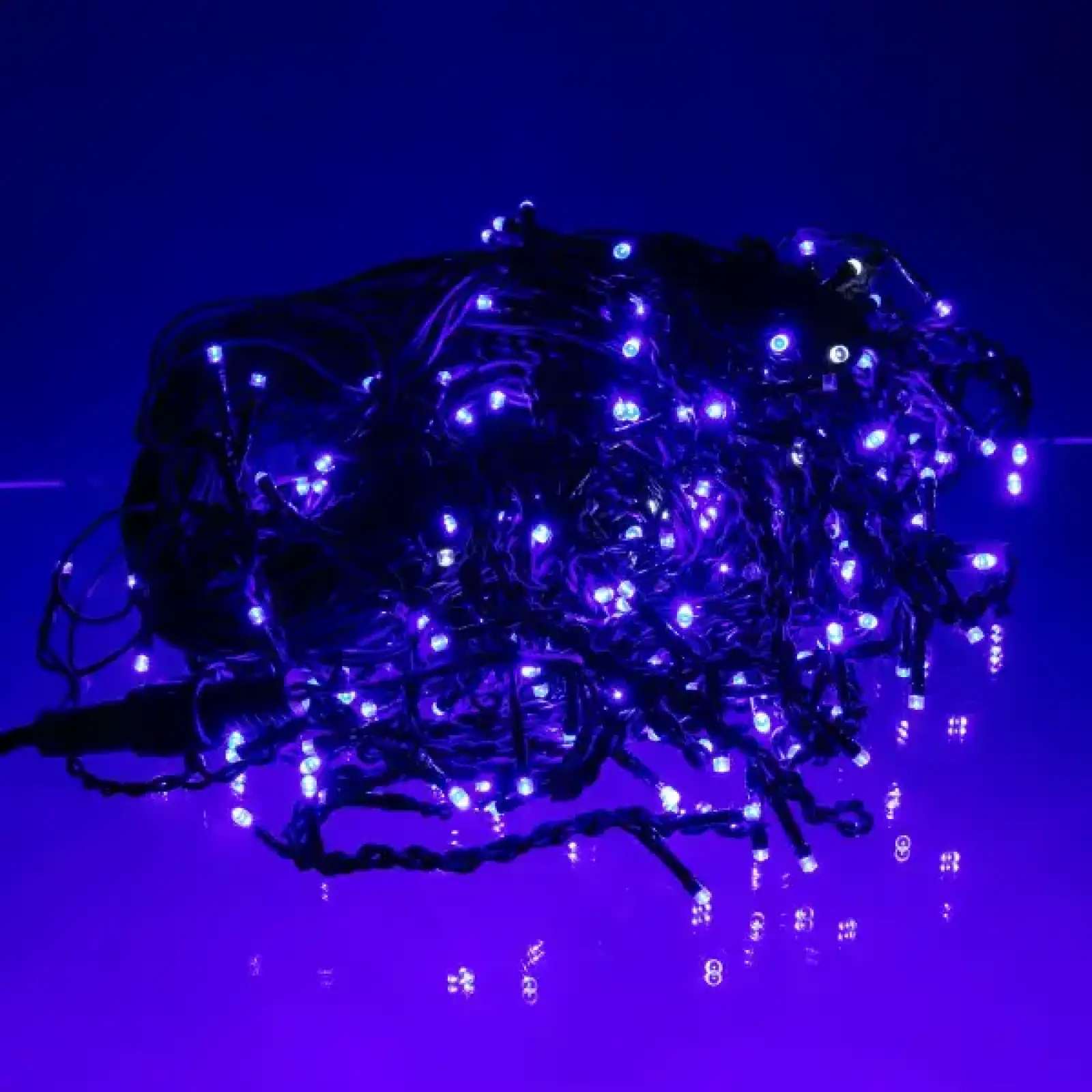 Вулична гірлянда Бахрома 20 м 335 LED гірлянда штора чорний провід Синій 20MBBL Garlando UA