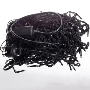 Вулична гірлянда Бахрома 20 м 335 LED гірлянда штора чорний провід Синій 20MBBL Garlando UA