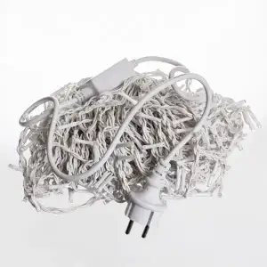 Вулична гірлянда Бахрома 25 м 405 LED гірлянда штора білий провід Синій 25MWBL Garlando UA