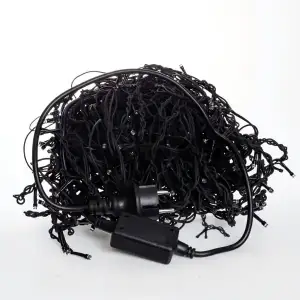 Уличная гирлянда Бахрома 25 м 405 LED черный провод Белый 25MBW Garlando UA