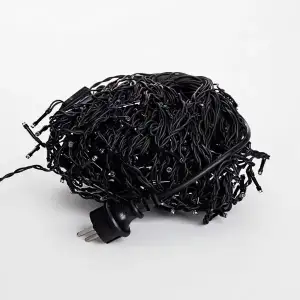 Вулична гірлянда Бахрома 25 м 405 LED чорний провід Мультиколор 25MBML Garlando UA