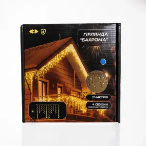 Уличная гирлянда Бахрома 25 м 405 LED черный провод Синий 25MBBL Garlando UA