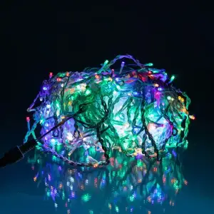 Вулична гірлянда Бахрома 36 м 600 LED білий провід Мультиколір 36MWML Garlando UA