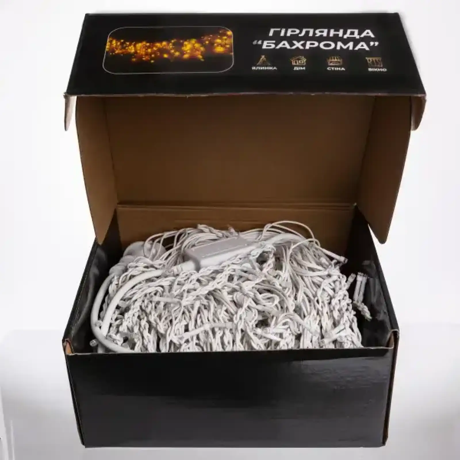 Вулична гірлянда Бахрома 36 м 600 LED білий провід Мультиколір 36MWML Garlando UA