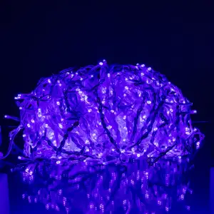 Вулична гірлянда Бахрома 36 м 600 LED білий провід Синій 36MWBL Garlando UA