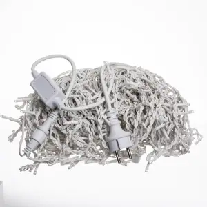 Вулична гірлянда Бахрома 36 м 600 LED білий провід Синій 36MWBL Garlando UA