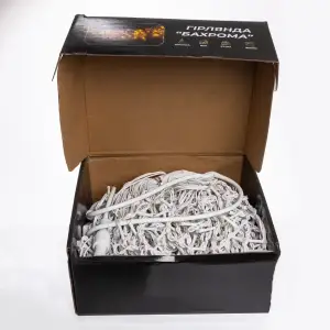 Вулична гірлянда Бахрома 36 м 600 LED білий провід Синій 36MWBL Garlando UA