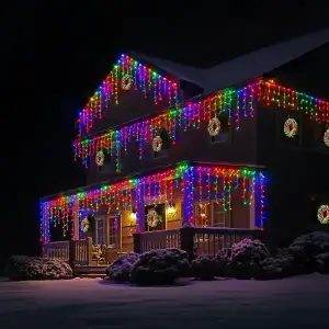 Уличная гирлянда Бахрома 50 м 600 LED белый провод Мультиколор 50MWML Garlando UA