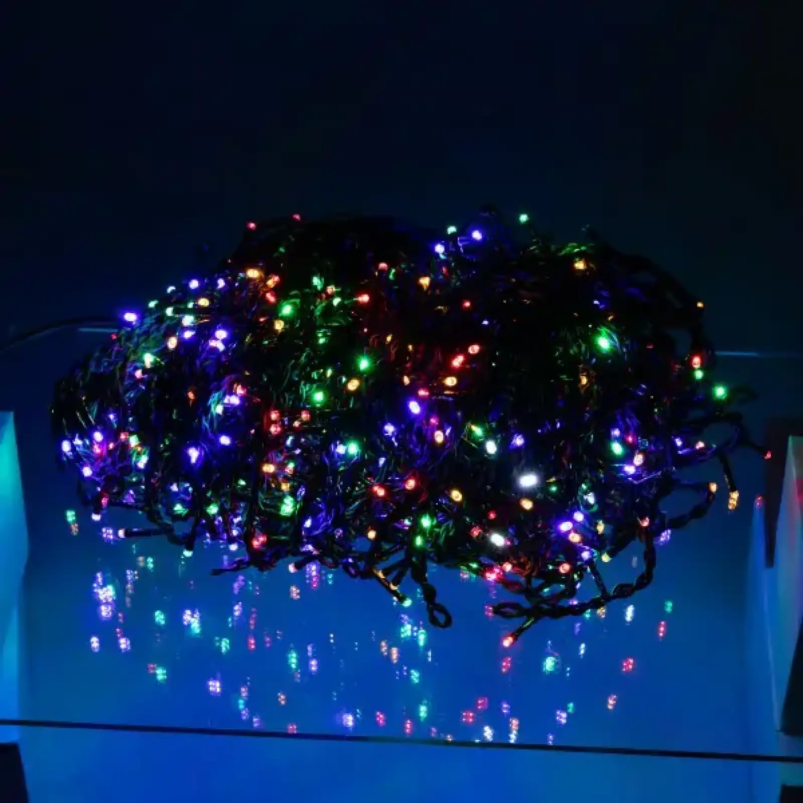 Вулична гірлянда Бахрома 50 м 840 LED чорний провід Мультиколор 50MBML Garlando UA