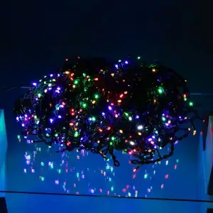 Вулична гірлянда Бахрома 50 м 840 LED чорний провід Мультиколор 50MBML Garlando UA