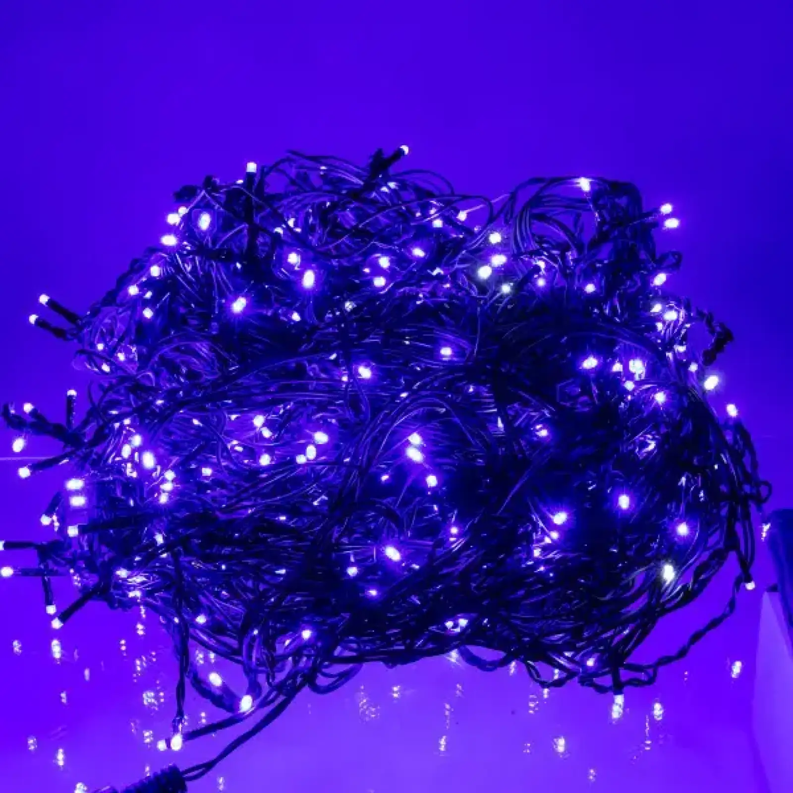 Вулична гірлянда Бахрома 50 м 840 LED чорний провід Синій 50MBBL Garlando UA