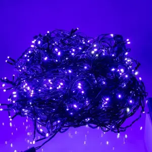 Вулична гірлянда Бахрома 50 м 840 LED чорний провід Синій 50MBBL Garlando UA