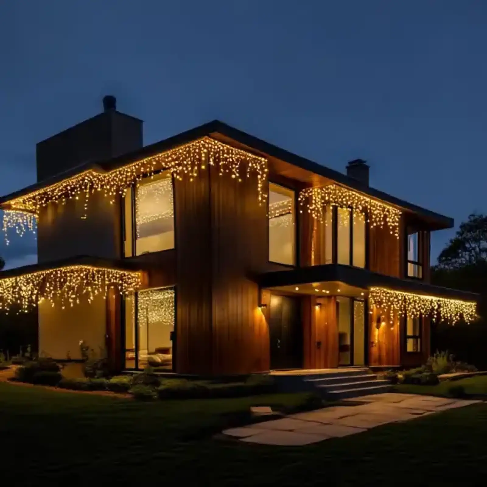 Уличная гирлянда Бахрома 50 (м) 840 LED черный провод Желтый Garlando 50MBY UA