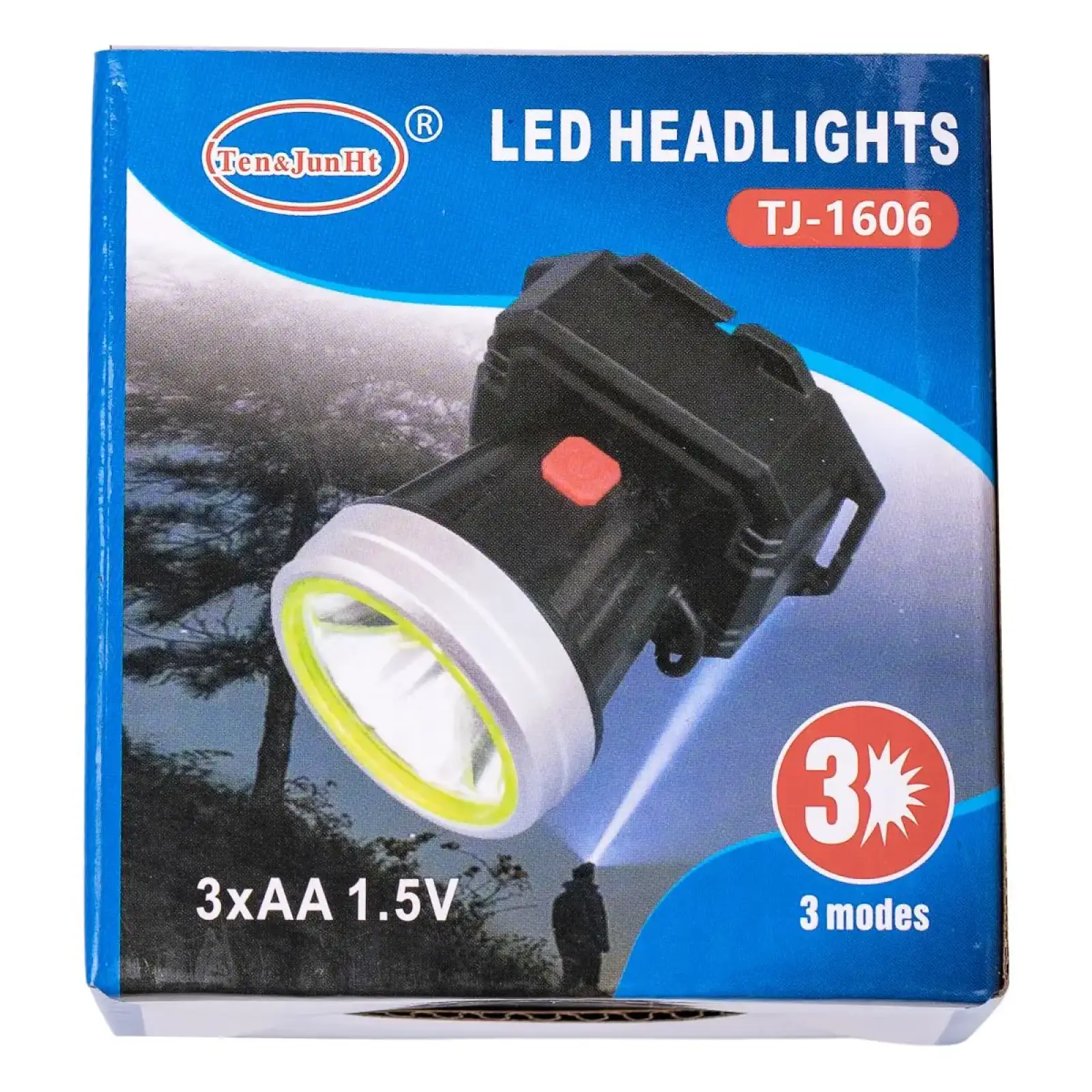 Налобний ліхтар акумуляторний 8х8х5.5 см 5 В 3 режими роботи LED HP-JG-4 Yiwu