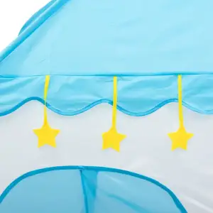 Детская игровая палатка домик 125×100×120 см палатка домик для детей Голубая HP-S-1NDBL UA