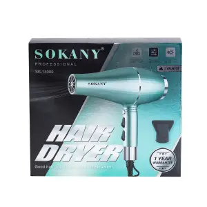Фен для волосся Sokany з двома концентраторами зелений SK-14009 (SK14009) UA