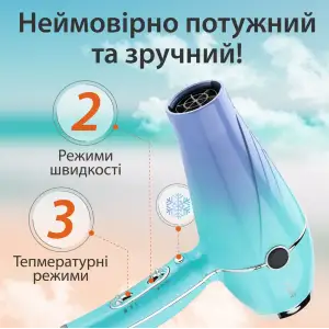 Фен для волосся VGR з холодним обдуванням та регулюванням потужності, 2400Вт V452TU UA