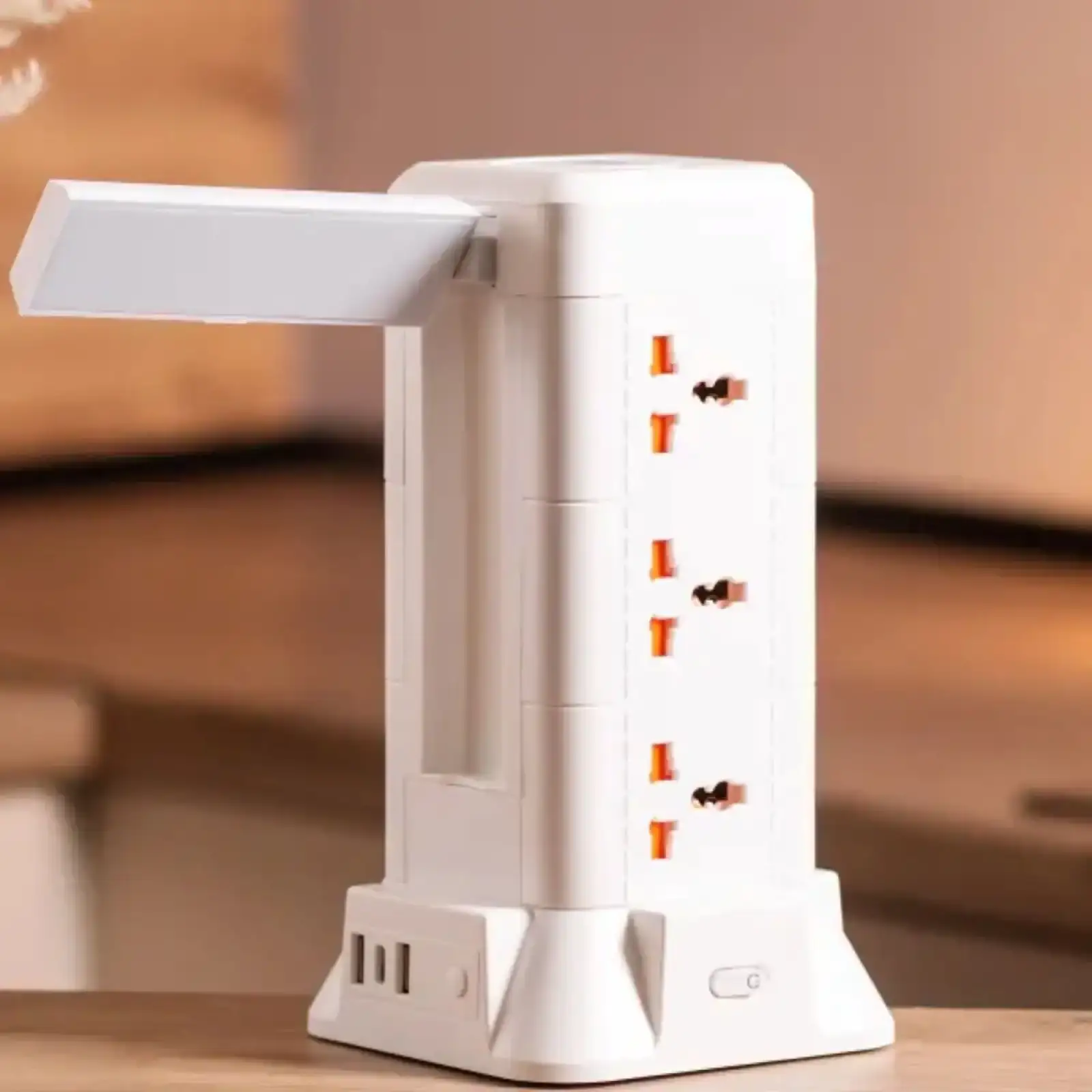 Мережевий фільтр подовжувач 2.8 м з лампою на 9 універсальних розеток з 2 USB, 1 Type-C, бездротова зарядка HP-5-5 Yiwu UA