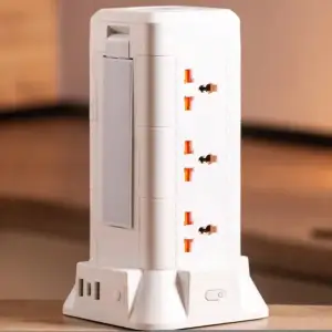 Мережевий фільтр подовжувач 2.8 м з лампою на 9 універсальних розеток з 2 USB, 1 Type-C, бездротова зарядка HP-5-5 Yiwu UA