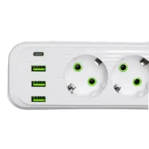 Мережевий фільтр-подовжувач 3 розетки 3xUSBxA 1xUSB-C 3м білий HP-5-33 Yiwu UA