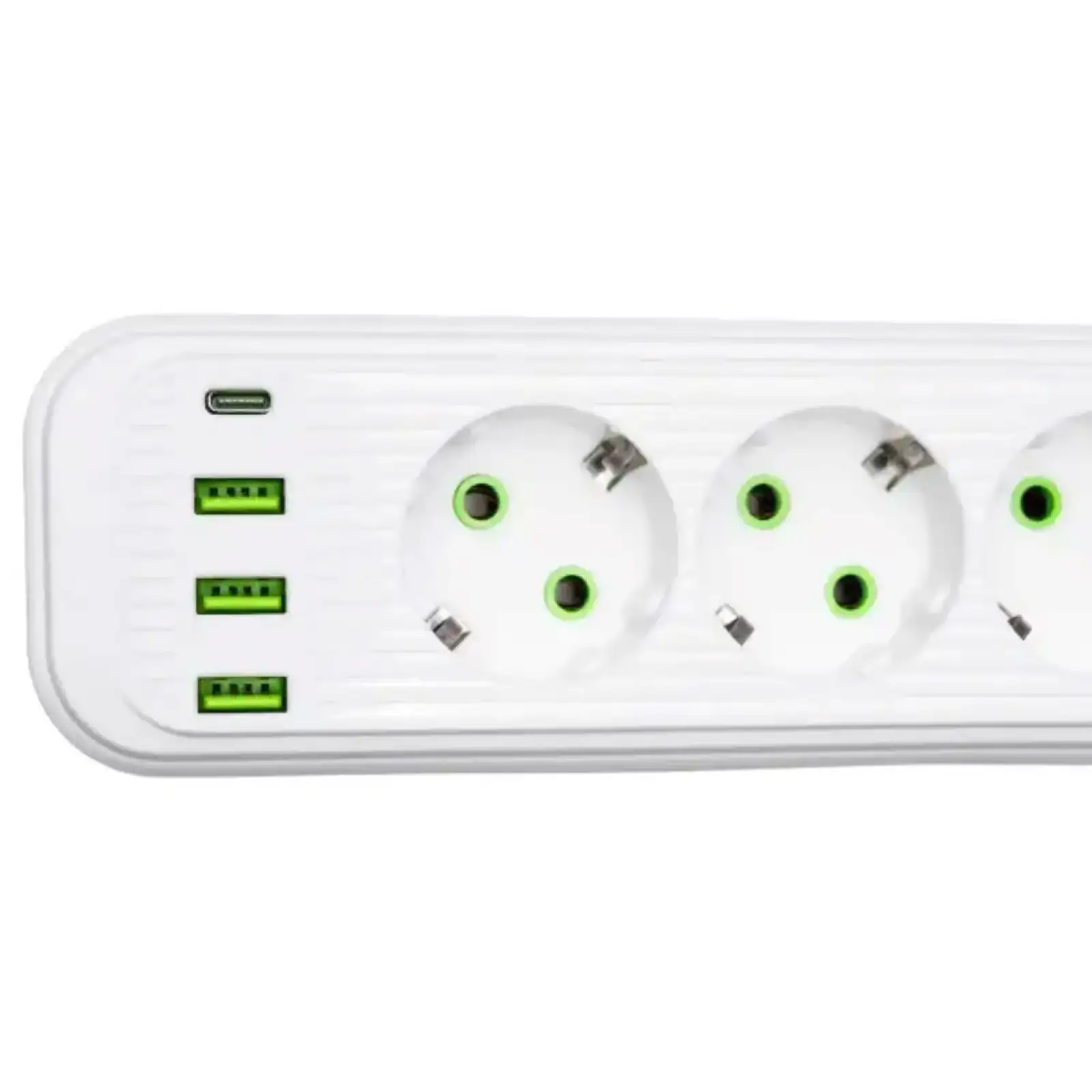 Мережевий фільтр-подовжувач 4 розетки 3xUSB-A 1xUSB-C 3м білий HP-5-37 Yiwu UA
