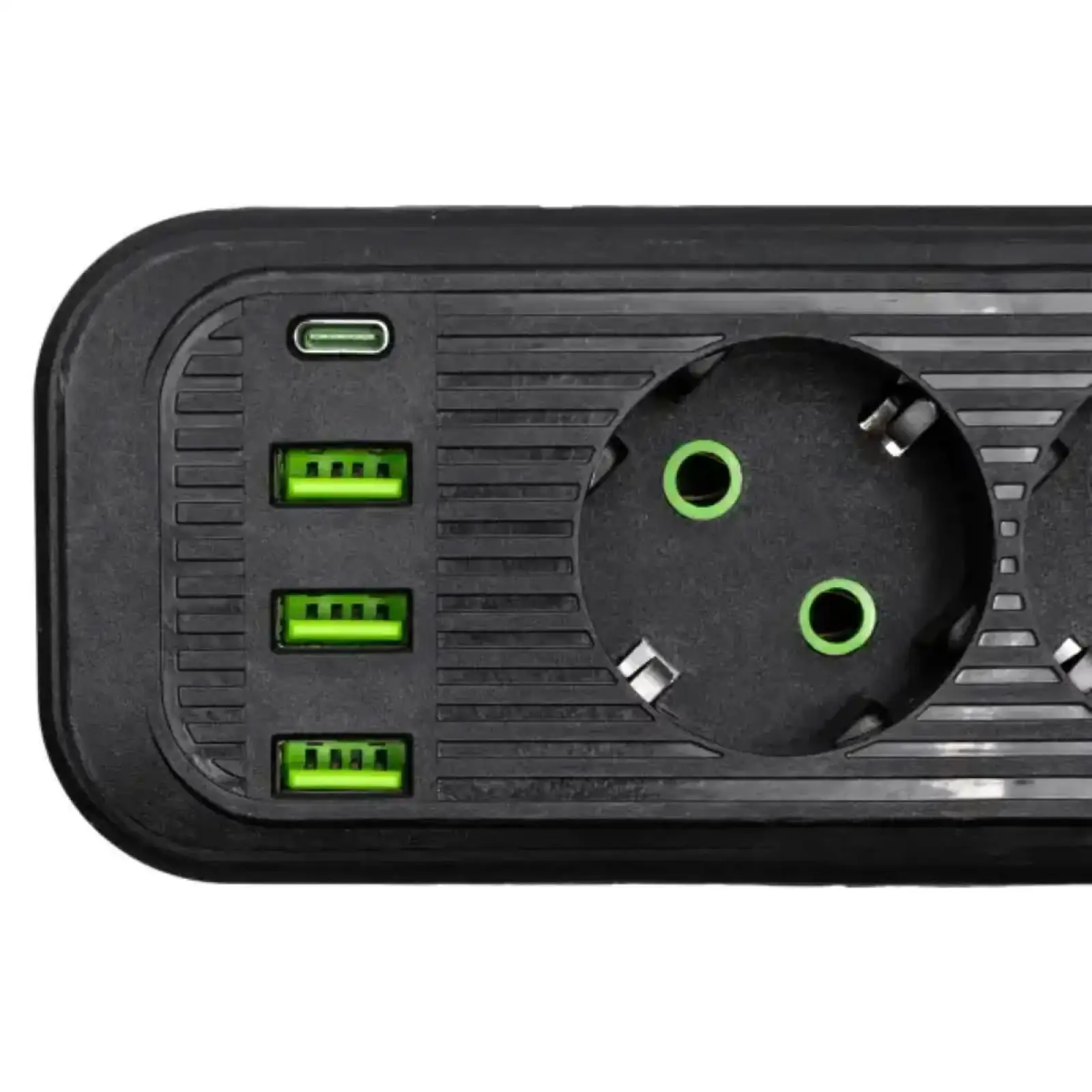 Мережевий фільтр-подовжувач 4 розетки 3xUSB-A 1xUSB-C 3м чорний HP-5-38M Yiwu UA