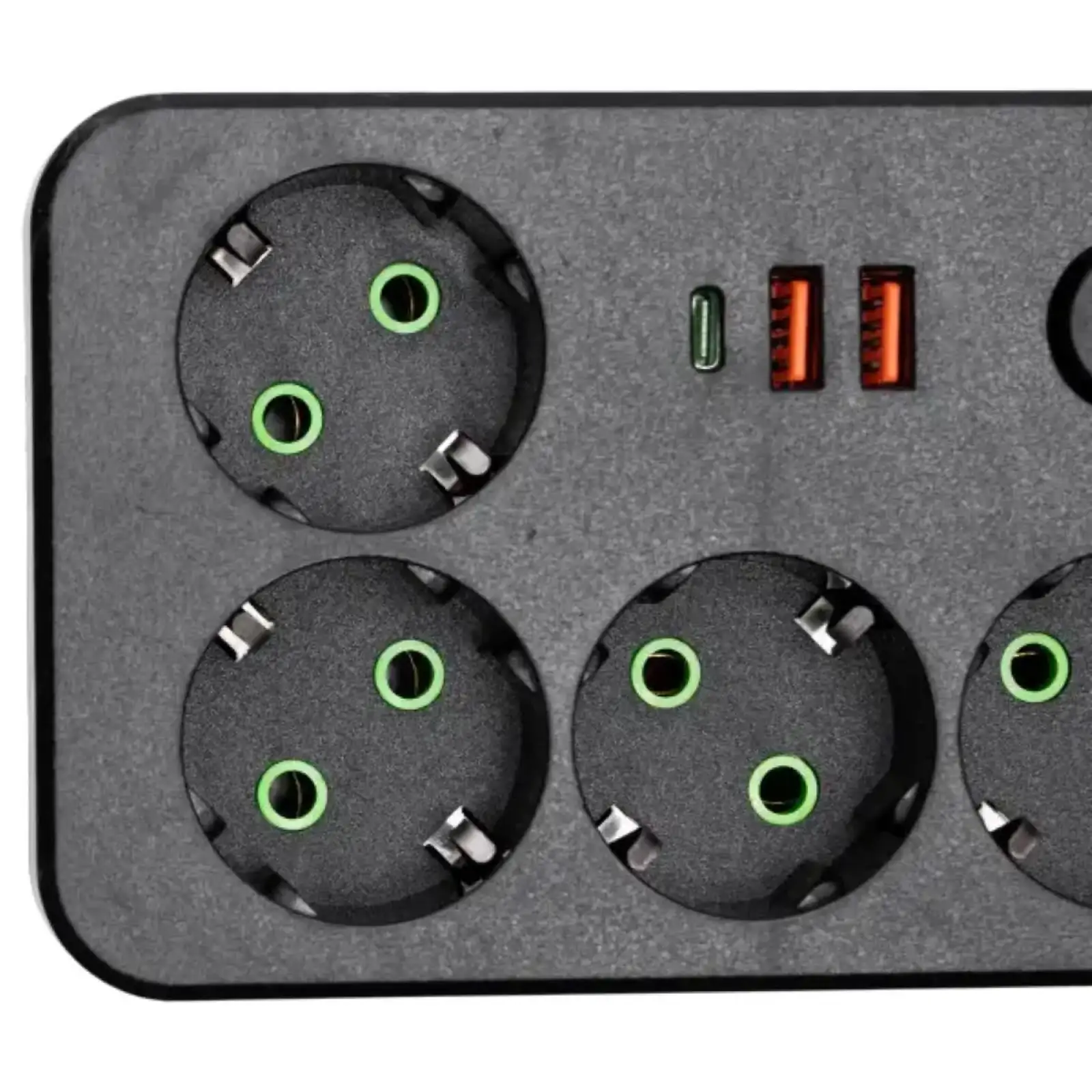Мережевий фільтр-подовжувач 4 розетки 2xUSB-A 1xUSB-C 3м чорний HP-5-46 Yiwu UA