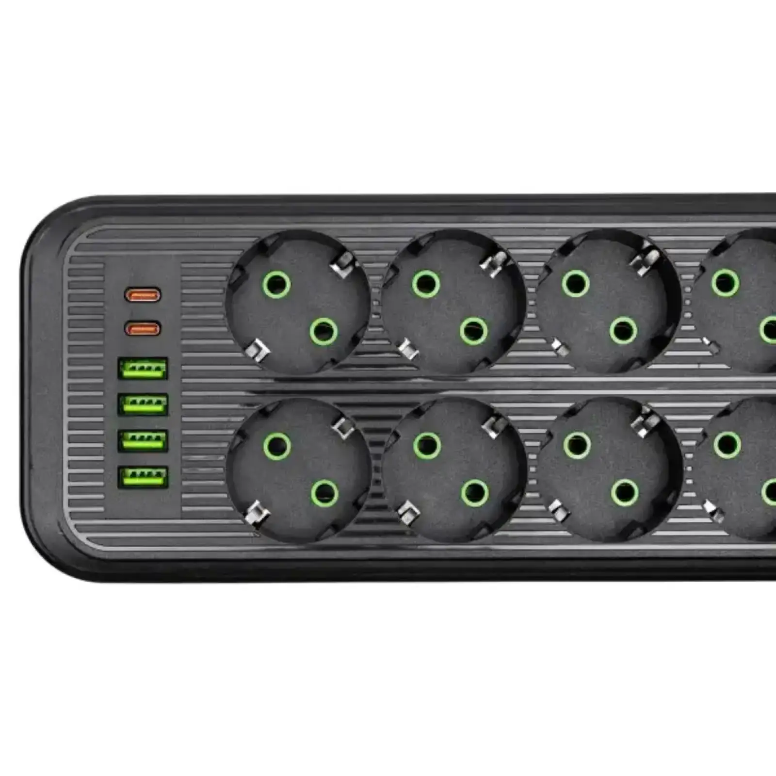Мережевий фільтр-подовжувач 8 розеток 4xUSB-A 2xUSB-C 5м чорний HP-5-56 Yiwu UA