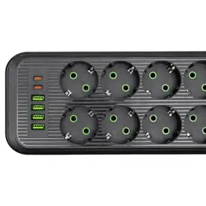 Мережевий фільтр-подовжувач 8 розеток 4xUSB-A 2xUSB-C 5м чорний HP-5-56 Yiwu UA