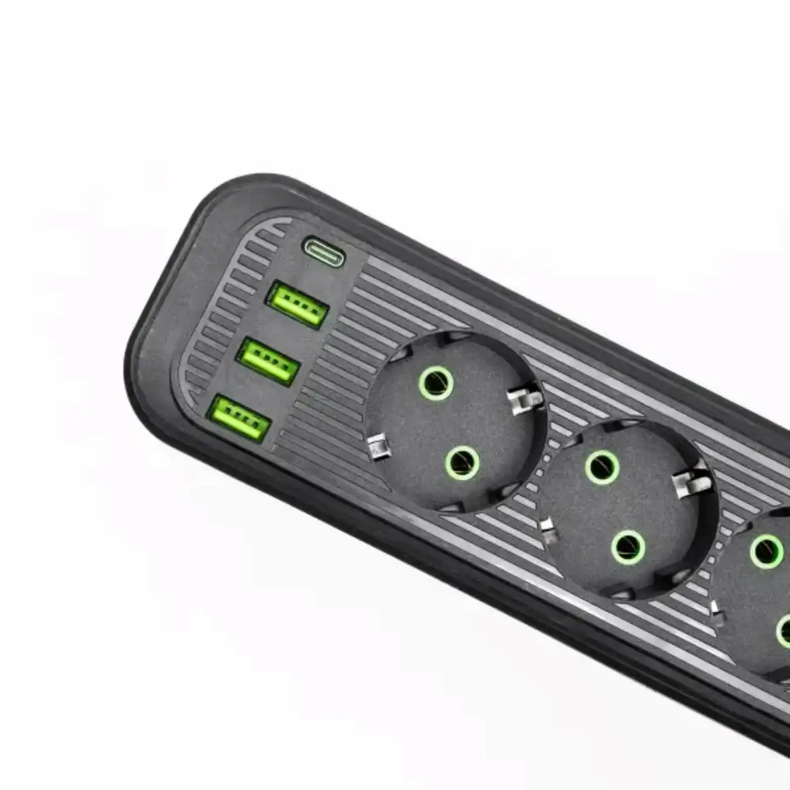 Мережевий фільтр-подовжувач 3 розетки 3хUSB-A 1xUSB-C 5м чорний HP-5-36 Yiwu UA