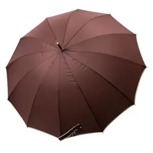 Парасолька-тростина з чохлом напівавтомат 12 спиць діаметр 120 см Коричневий HP-23-16BR Yiwu UA