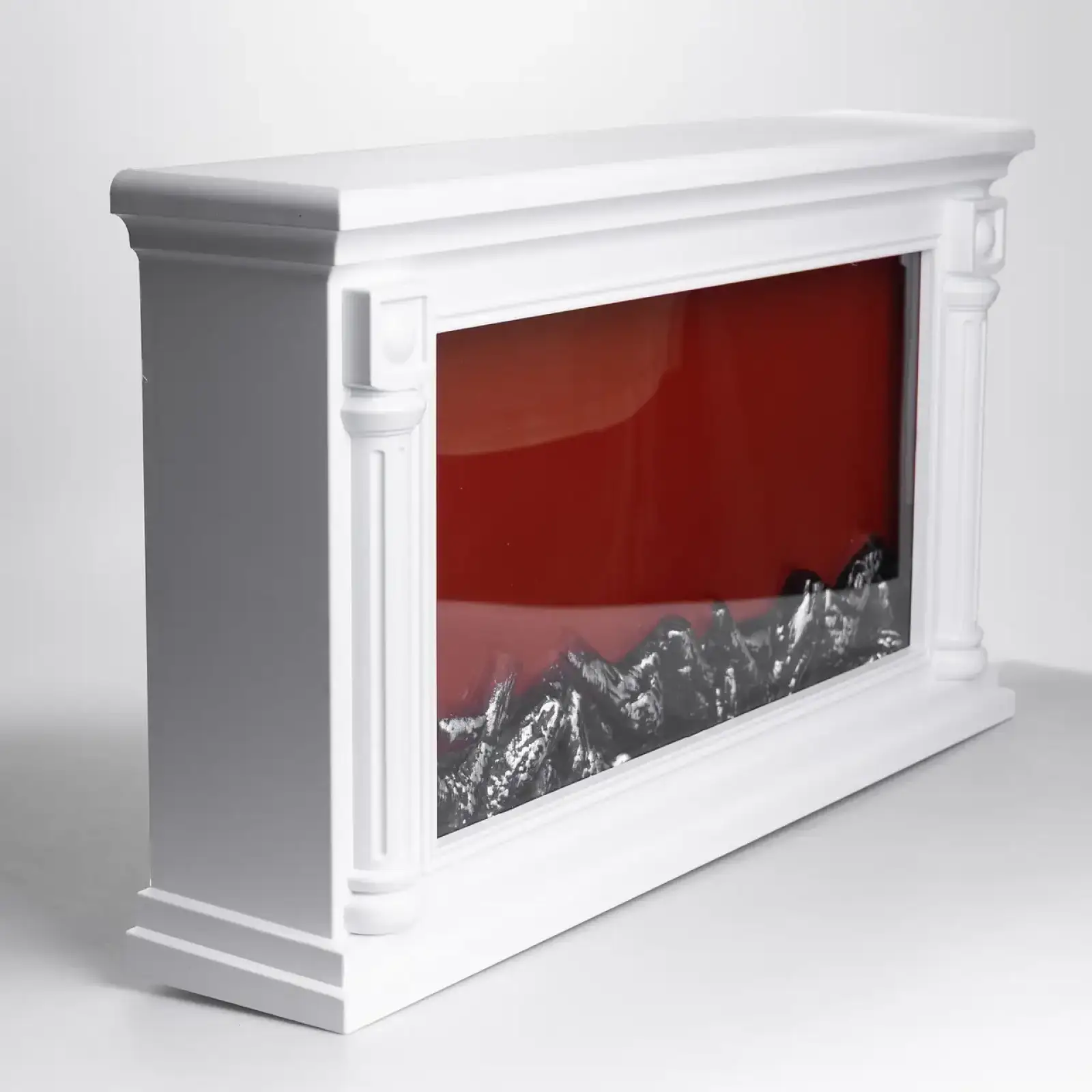 Камин декоративный с LED-подсветкой 64*13*37 см, белый Yiwu SP-60W UA