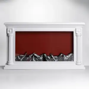 Камин декоративный с LED-подсветкой 64*13*37 см, белый Yiwu SP-60W UA