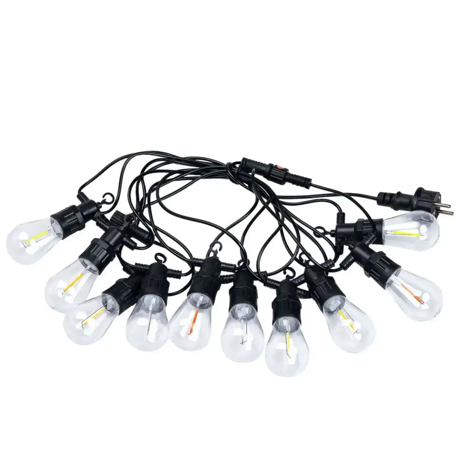 Гирлянда уличная в стиле ретро светодиодная мультиколор S14 на 10 LED ламп длиной 5 метров S14ML Garlando UA