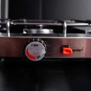 Газова плита портативна туристична з п'єзопідпалом HP-DS3-7 чорна газова плита настільна Yiwu