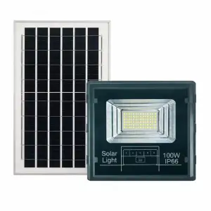 Вуличний LED ліхтар на сонячних батареях 200х55мм прожектор світлодіодний вуличний 60 LED 100 Вт із сонячною панеллю HP-5-73 Yiwu UA