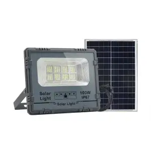 Вуличний LED ліхтар на сонячних батареях прожектор світлодіодний вуличний 120 LED 100 Вт із сонячною панеллю HP-5-60 Yiwu UA
