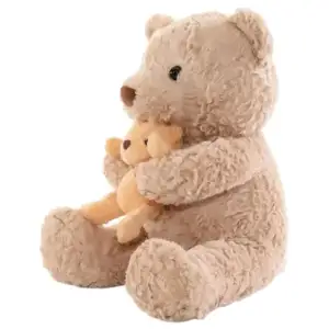 Игрушка-подушка Медведь с малышом и пледом 110x140 см бежевый 509-33P ТМ COLORFUL HOME (509-33BE) UA